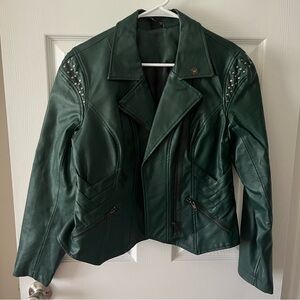 Her Universe faux leather green Loki jacket